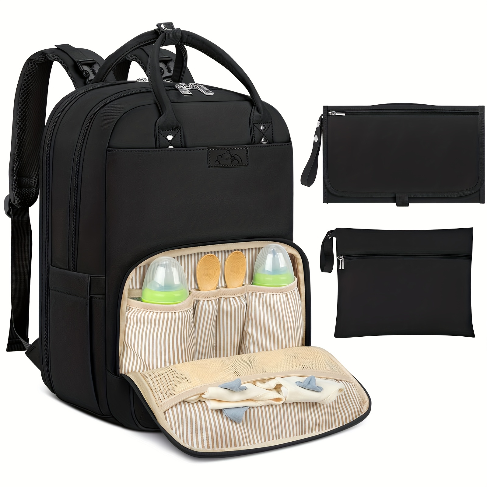 Diaper Changing Mat - NEWHEY Changing Bag Backpack with Portable
